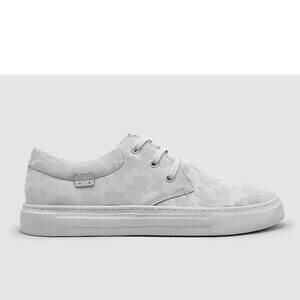 NEW KCR GROUP women's camo leather sneaker in white